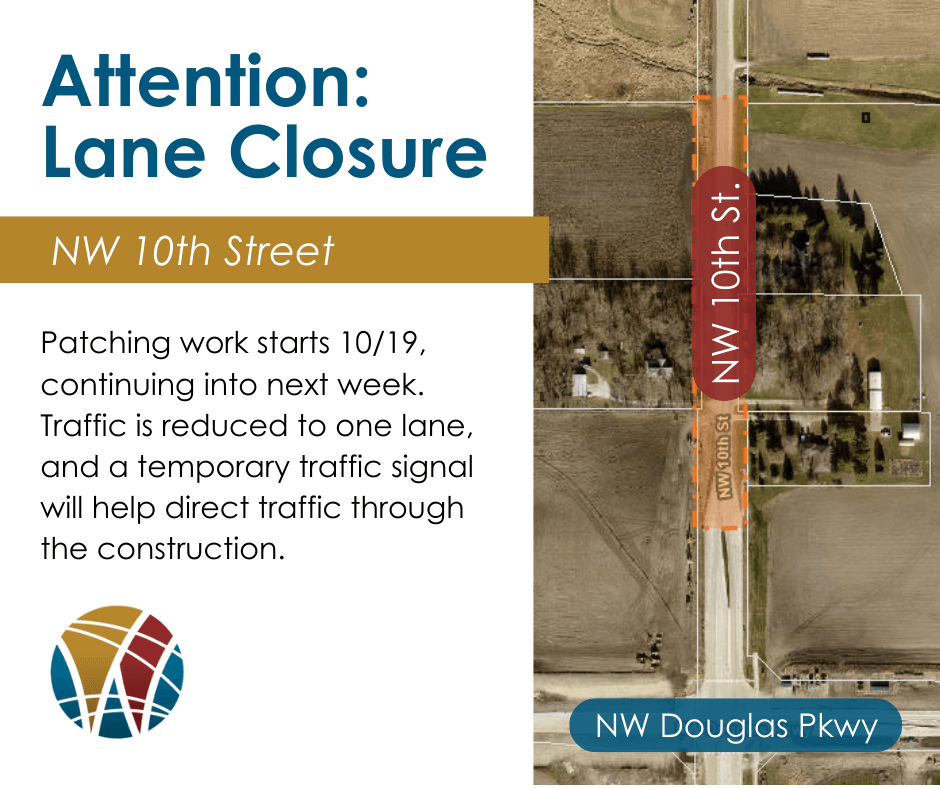 10th Street lane closure map