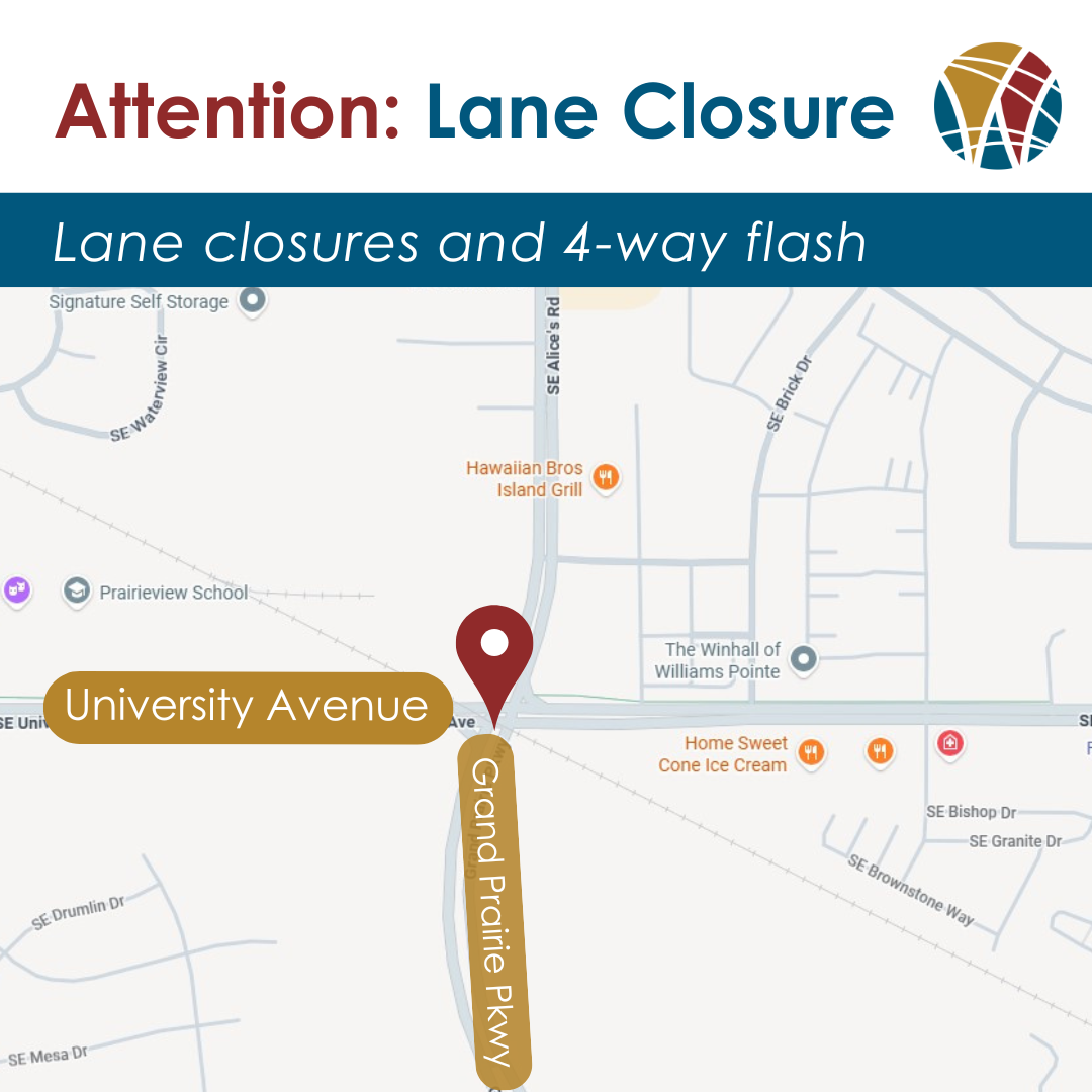 map showing intersection of University Avenue and Alices Road where temporary signal is going up